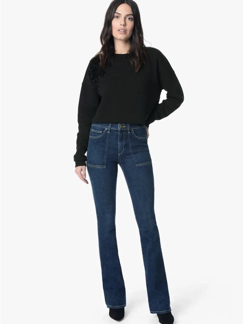 Joe’s Jeans High Rise Micro Flare Jeans Patch Pockets 26